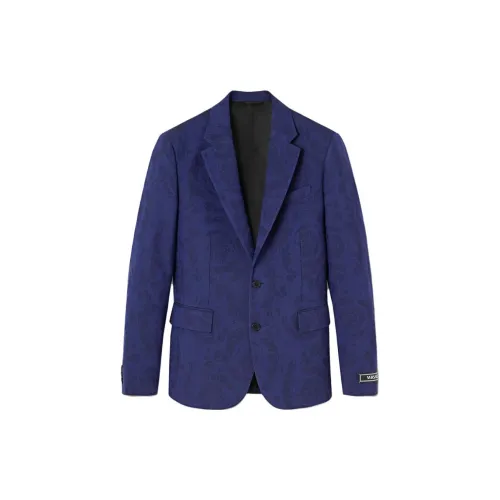 VERSACE Business Suits Men Blue