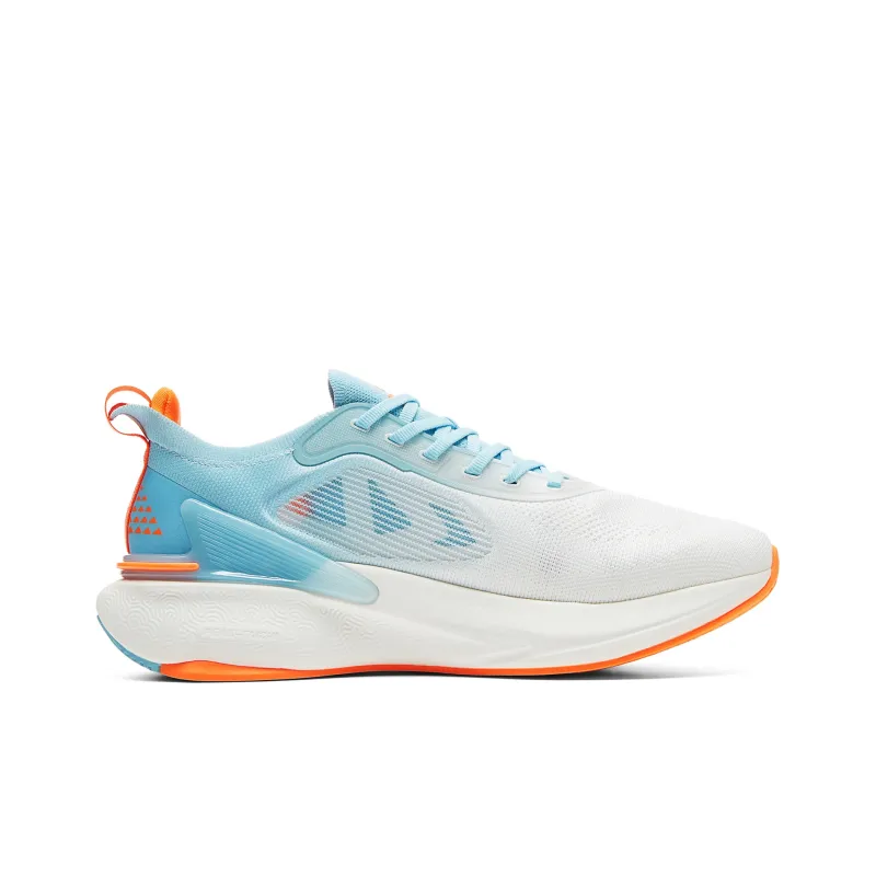 PEAK State Pole 6.0 Abrasion Resistant Breathable Low Top Training Running Shoes Men's All White Chrysanthemum Blue-1