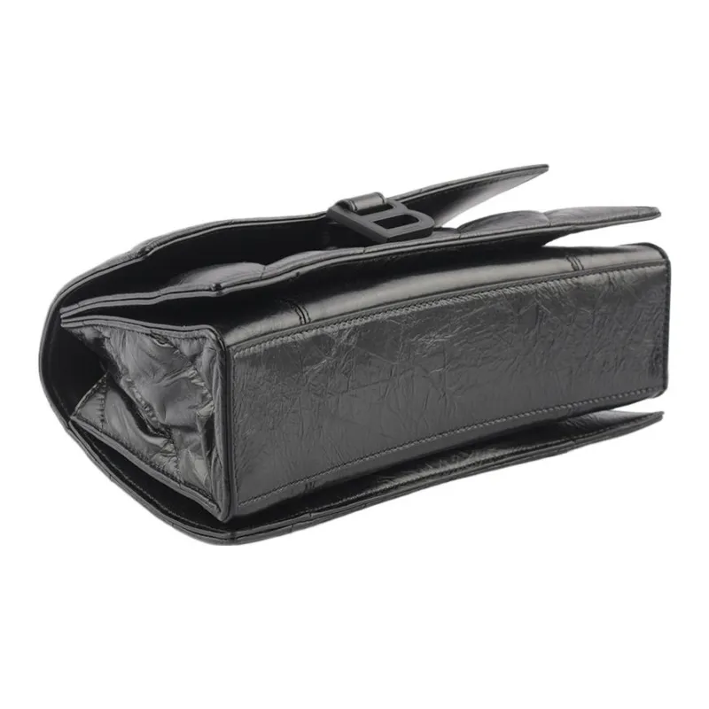 Balenciaga Calfskin Shoulder Bag, Crossbody Bag Regular Women's Black-4