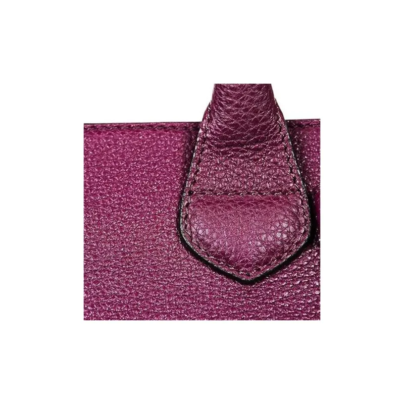 Burberry Calfskin Shoulder Bag Crossbody Bag Handbag Women's Purple-6