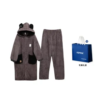 Floating Light Islands Pajama Set Men's Brown