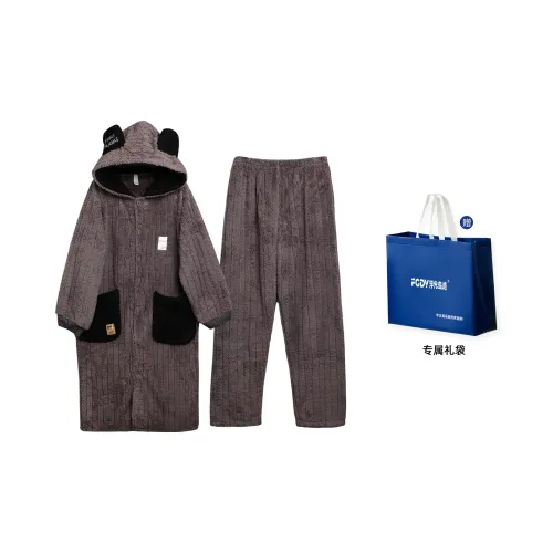 Floating Light Islands Pajama Set Men's Brown