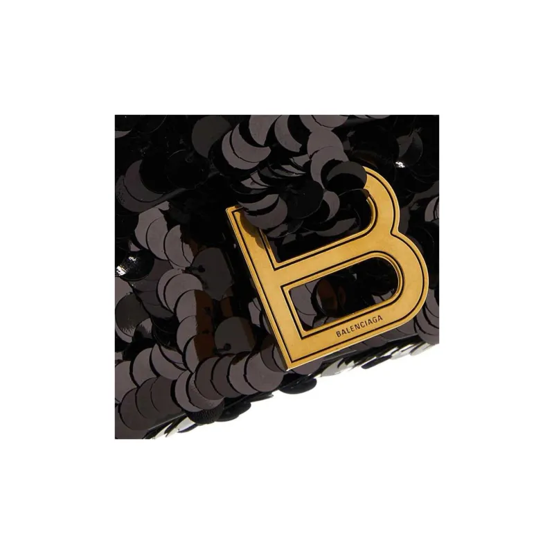 Balenciaga Crush Small Sequin Embellished Shoulder Bag-3