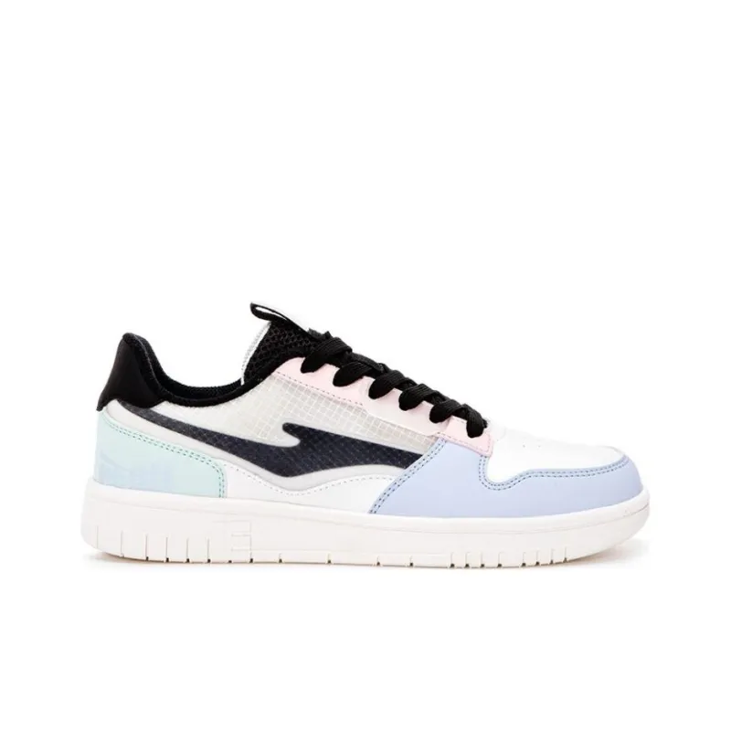 Erke No Double Low Top Skateboard Shoes Women's White Green-1