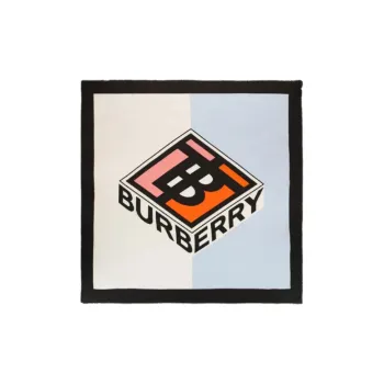 Burberry Box Logo Silk Scarf