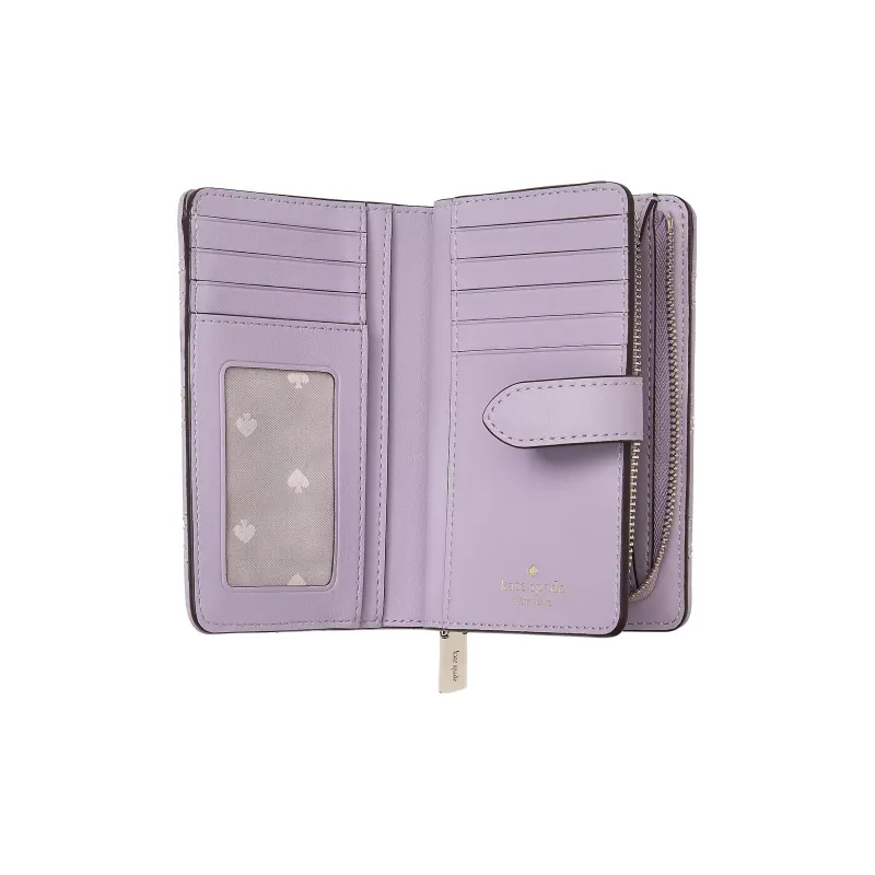 Kate Spade Natalia Leather Wallet Medium Size Unisex Light Purple-2