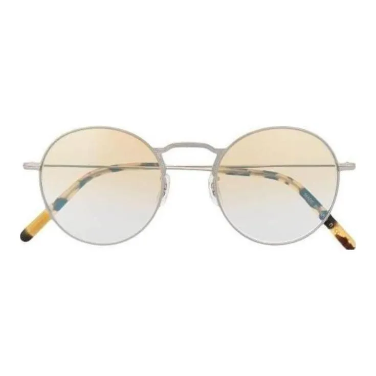 Oliver Peoples Acetate Round Sunglasses Men's Silver-1