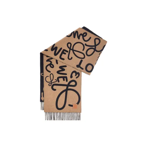 LOEWE Scarves Unisex Brown/Black