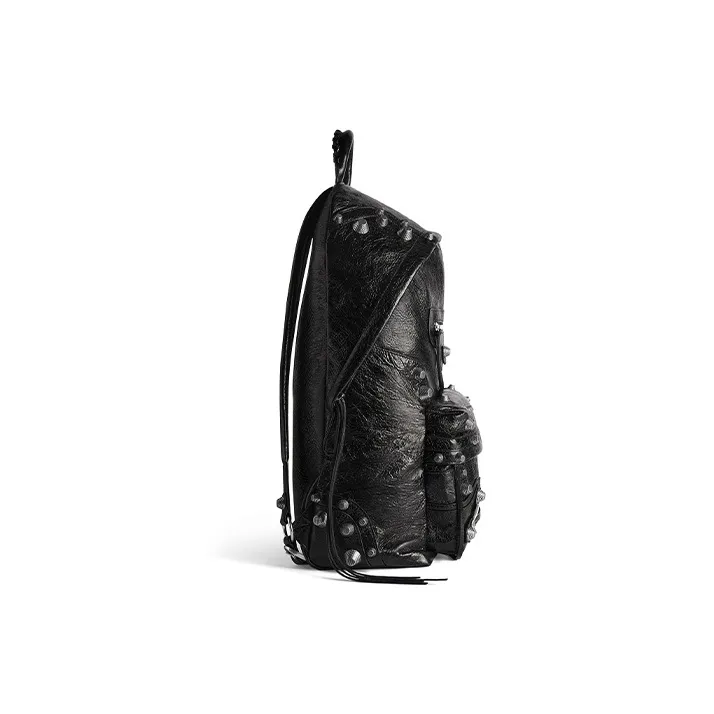 Balenciaga Le Cagole Arena Lambskin Backpack Men's Black-2