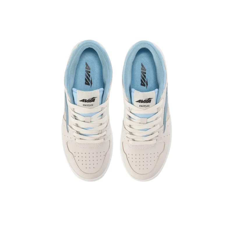 AVIA 825R Series Anti Slip Wear Resistant Low Top Skateboard Shoes Women's White Blue-4
