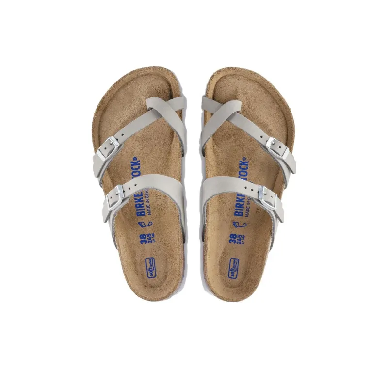 Birkenstock Slide Slippers Women's Dove Gray Narrow Fit-3
