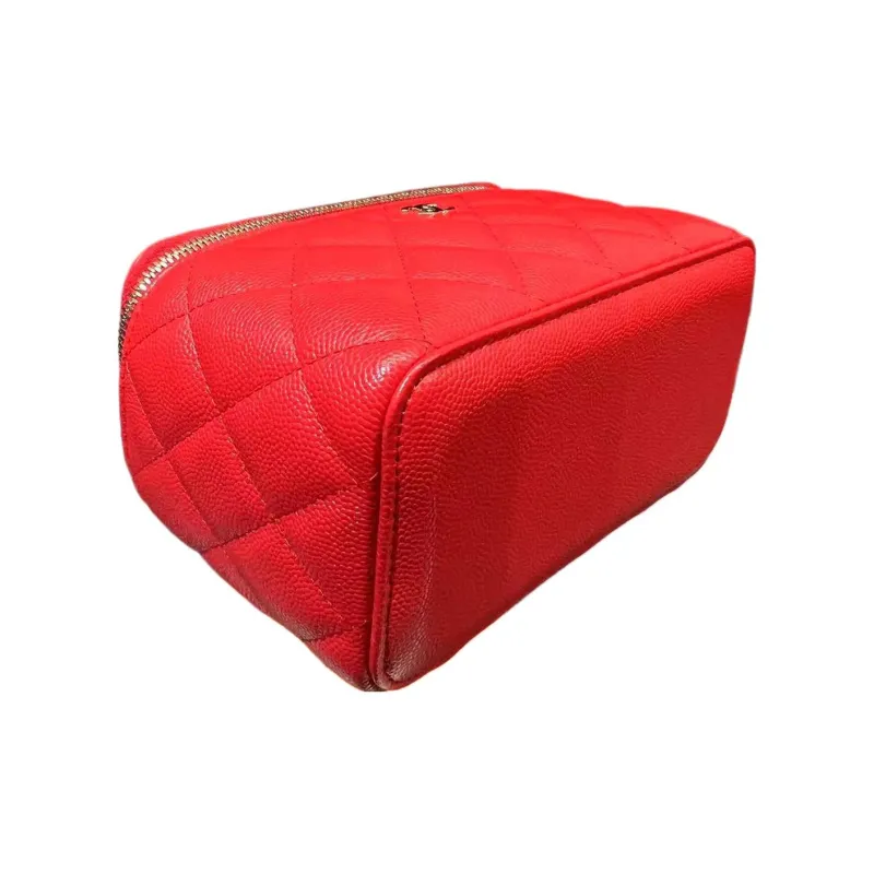CHANEL Grain Embossed Calfskin Box Bag, Shoulder Bag, Crossbody Bag Women's Red-2