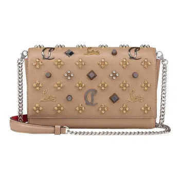 CL LUBOTING Grain Calfskin Portable One Shoulder Crossbody Clutch Women's Brown