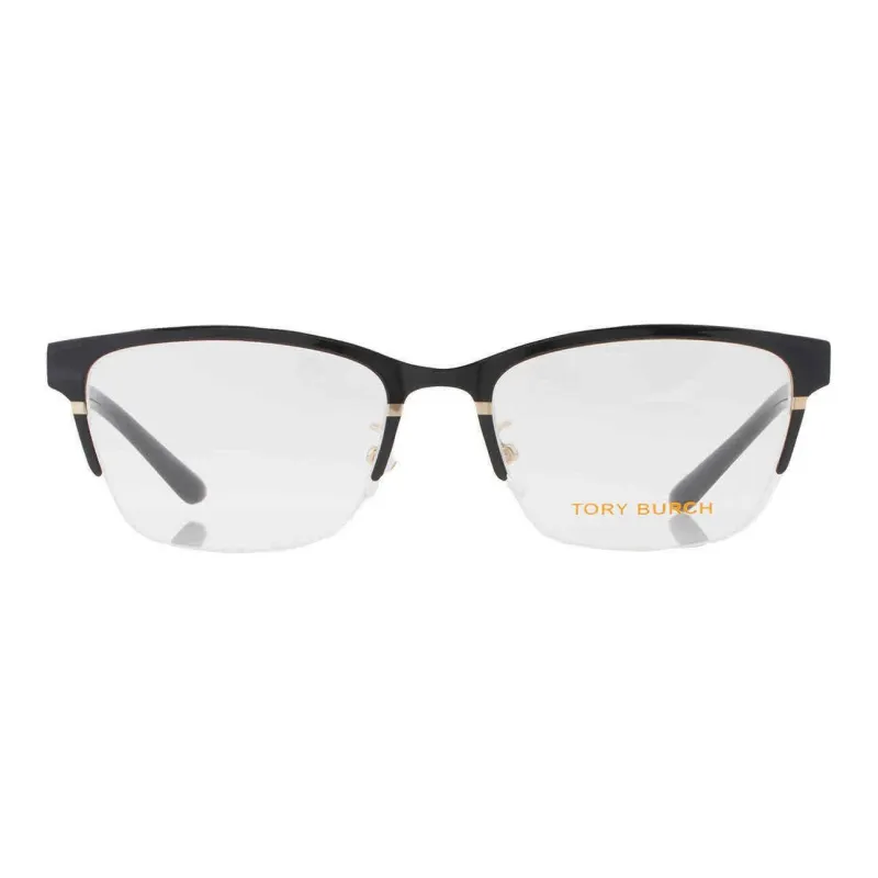 TORY BURCH Metal Irregular Shape Eyeglass Frames Women's Black-1
