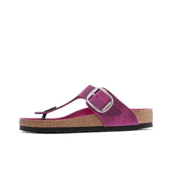 Birkenstock Gizeh Big Buckle Slip-Resistant Flip Flops Women's Fuchsia Narrow Fit