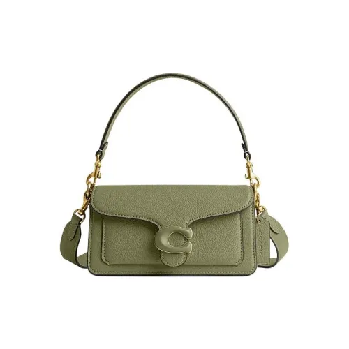 COACH Tabby Cow Leather Handbag, Shoulder Bag Women's Moss Green