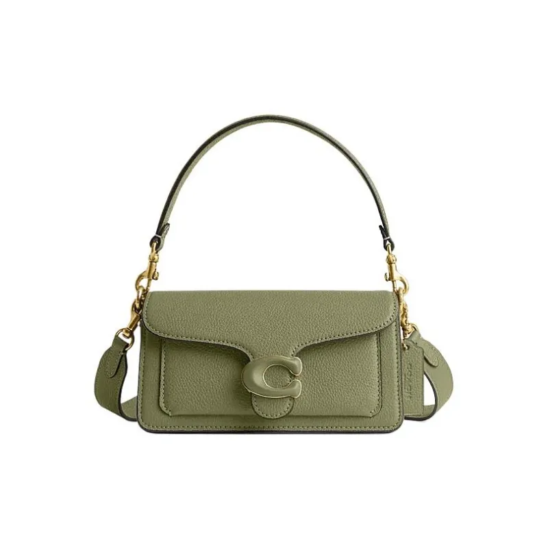 COACH Tabby Cow Leather Handbag, Shoulder Bag Women's Moss Green-0