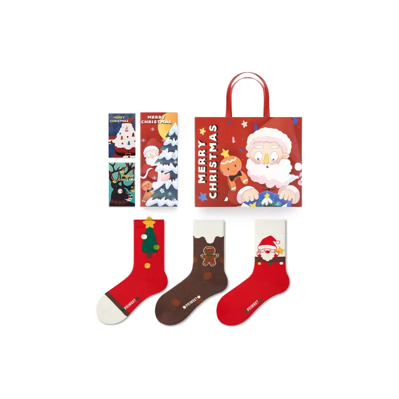 Primeet Mid Calf Socks Box 3 Pack Unisex-9