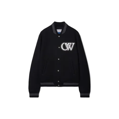 OFF-WHITE Logo-appliqué Varsity Bomber Jacket