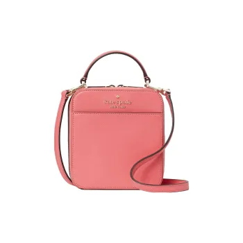 Kate Spade Daisy Cross-Stitch Leather Box Bag Makeup Bag Handbag Shoulder Bag Crossbody Bag Women's Garden Pink