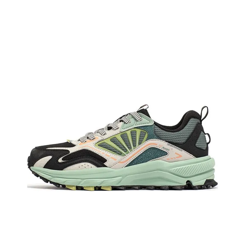 361° Durable Breathable Low-Top Running Shoes Men's Black Cyan-0