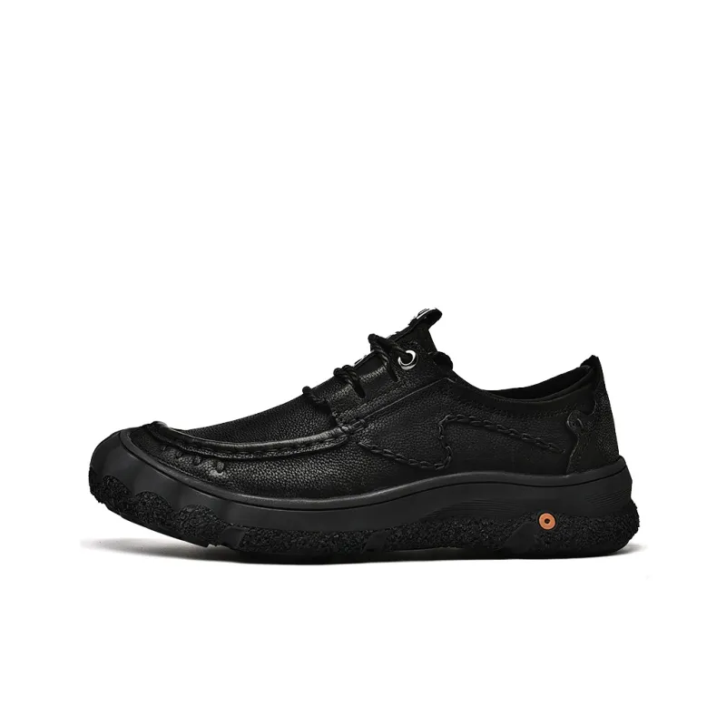 Season Ram Men's Casual Shoes Men Low Top Black/Brown-0