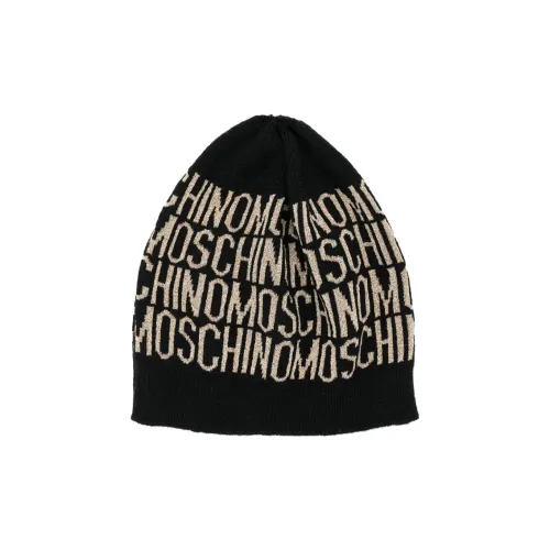 MOSCHINO Intarsia-logo Fine-knit Beanie