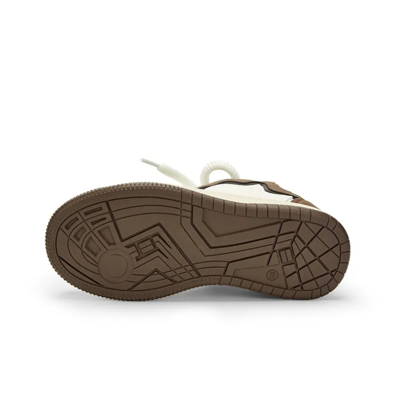 KARLIE KELLER Low Top Skateboard Shoes Women's Beige Brown-2