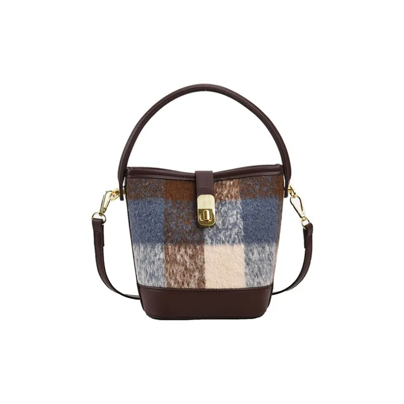 JANE KLAIN Fabric With PU Bucket Bag Handbag Shoulder Bag Crossbody Bag Armhole Bag Regular Women's Black/Blue/Brown-9