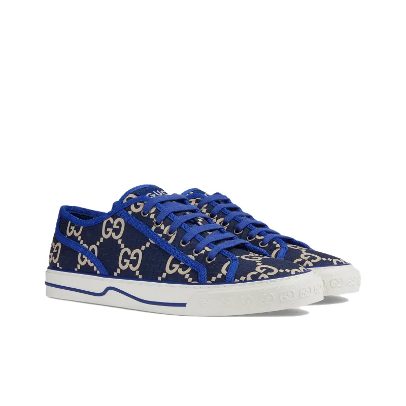 GUCCI Tennis 1977 Low 'GG Monogram Blue'-1