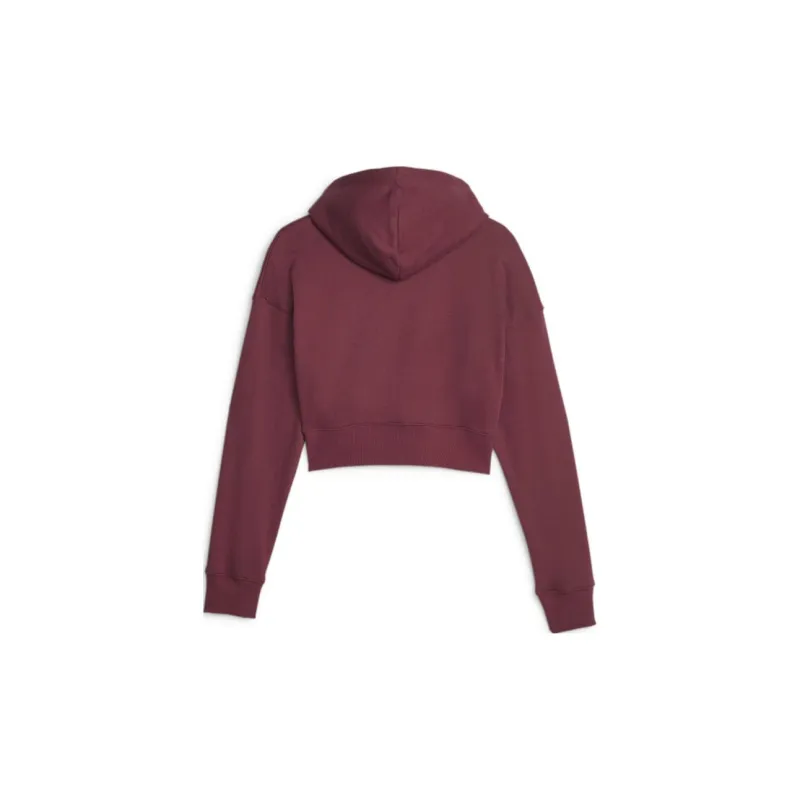 PUMA CLASSICS Cropped Hoodie TR Sweatshirt Women's Red-1