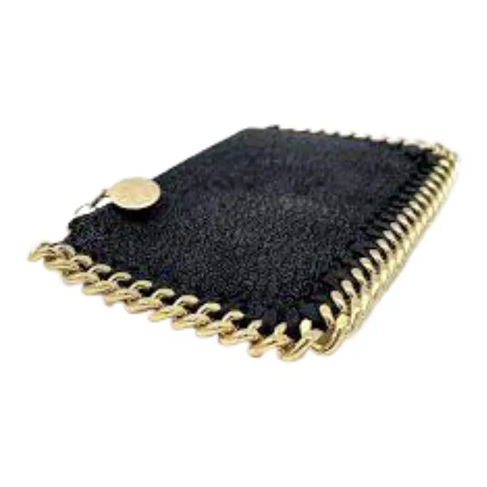 Stella McCartney Falabella Polyester Card Clip Wallets Women's Black-2