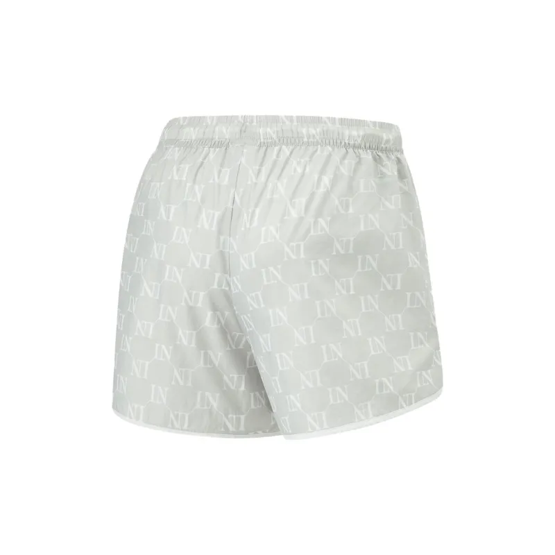 LiNing Fitness Series Sports Shorts Women's Gray All Over Print-1