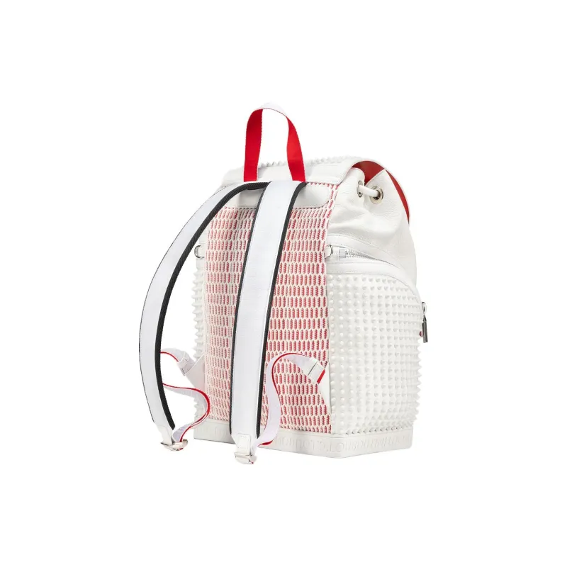 CL LUBOTING Calfskin Handbag Shoulder Bag Crossbody Bag Backpack Men's White-3