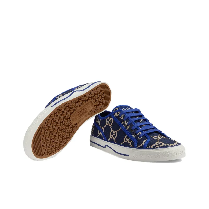 GUCCI Tennis 1977 Low 'GG Monogram Blue'-4