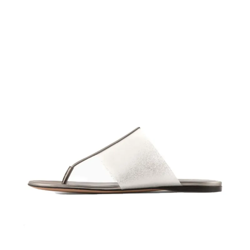 GIORGIO ARMANI Odor-Resistant Flip Flops Women's Silver-0
