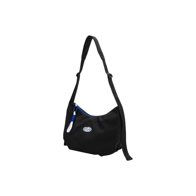 SEM/R Polyester Dumpling Bag Crossbody Bag Medium Size Unisex Milky White Fantasy Pink Black-7