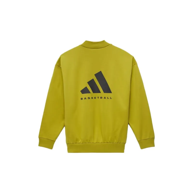 Adidas Basketball Crew Sweatshirt Sweatshirt Unisex Olive Green-1