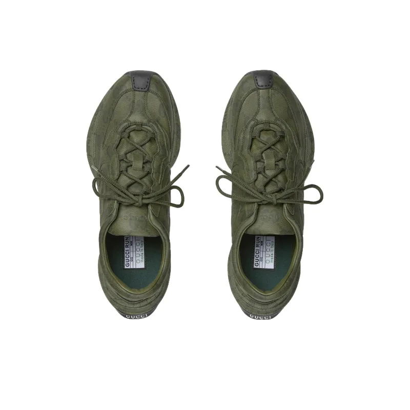 GUCCI Run Sneaker 'GG Water Transfer Print Green'-2