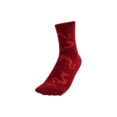 Anta Life Collection Knee-High Socks Unisex 1 Pack Gong Red
