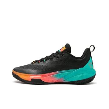QIAODAN Blade 7.0 PRO Cushioned Slip Resistant Low Top Basketball Shoes Men's Black Blue Green