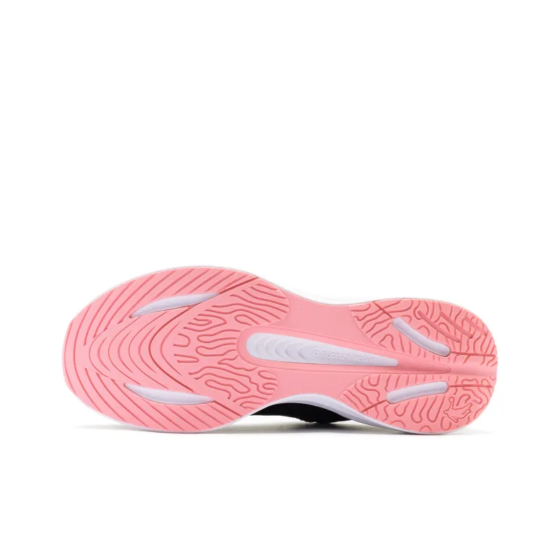QIAODAN Cushioning, Wear Resistant Low Top Super Light Q COZY SOFT Sprint Running Shoes Women's Black Austin Pink-4