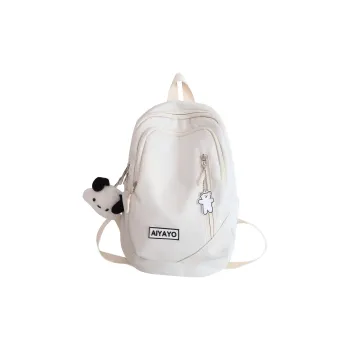 OUZIHUANG Nylon Fabric Backpack Regular Women's Black/White/Red/Purple/Pink