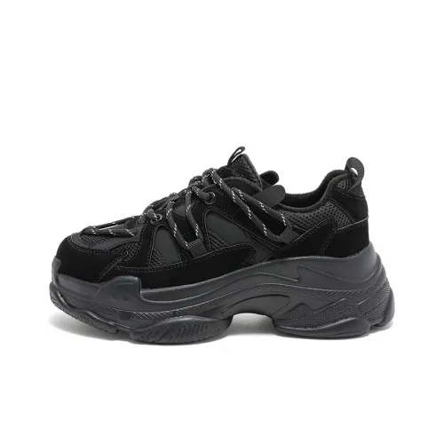 HUANQIU Abrasion Resistant Slip Resistant Low Top Chunky Sneakers Women's