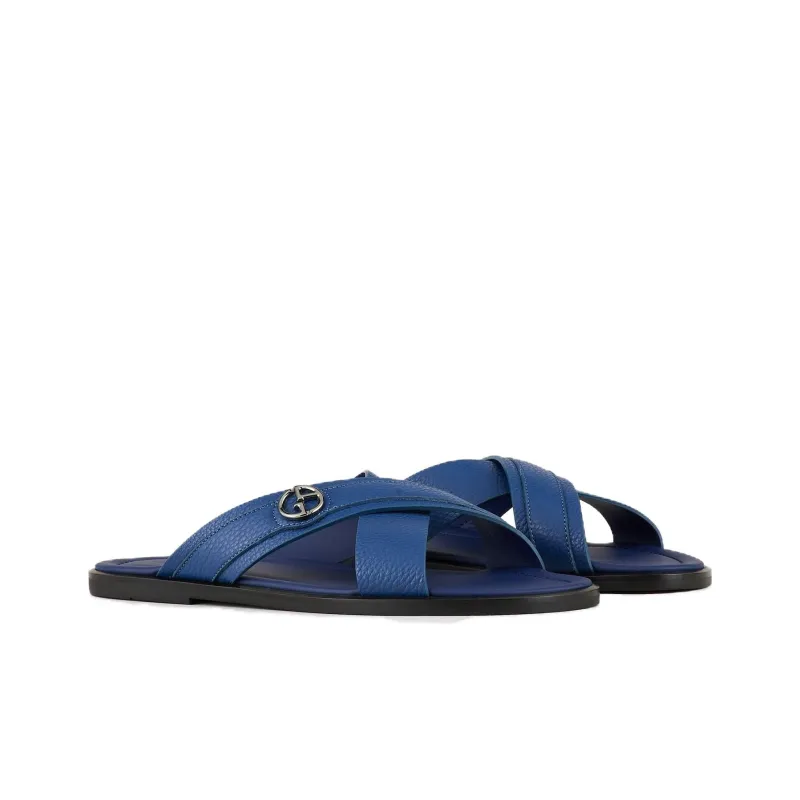 AMANI Slide Slippers Men's Blue Black-2