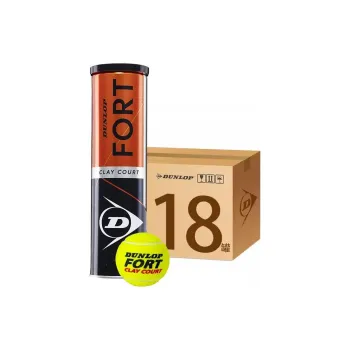 DUNLOP FORT CLAY Tennis Balls Wool, Polyester, Cotton Match Ball Red Soil Cyan