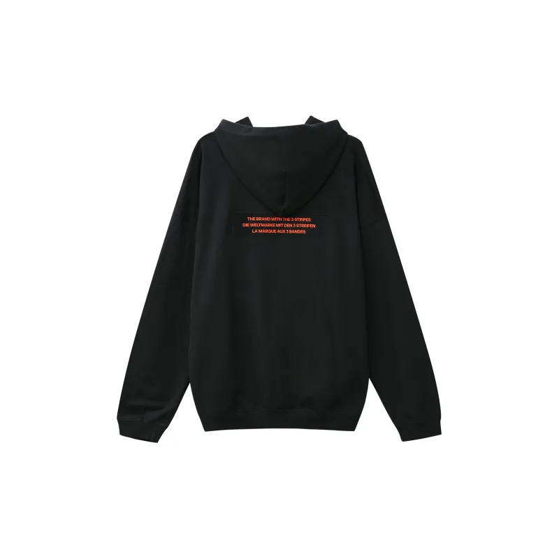 Adidas Originals BIG TREFOIL HOODIE Sweatshirt Men's Black-1
