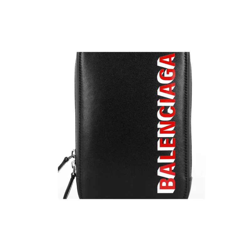 Balenciaga Cow Leather Camera Bag Shoulder Bag Crossbody Bag Women's Black-6