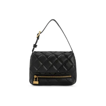 CHARLES&KEITH PU Shoulder Bag Women's Black/Beige Beige