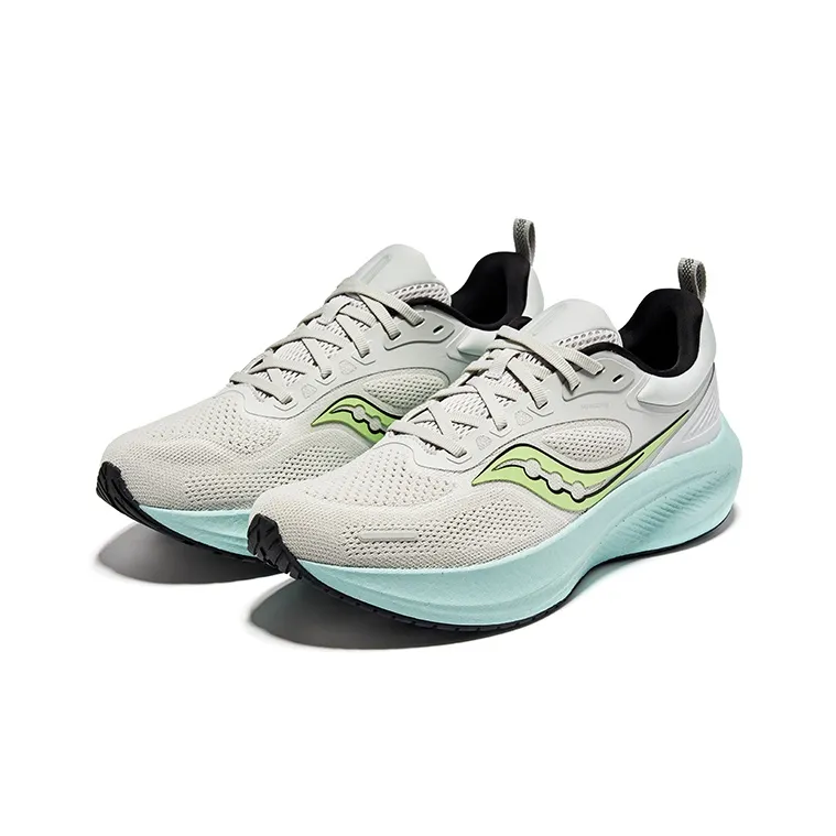Saucony Surge 3 Cushioning Low Top Running Shoes Men's Gray Green-2